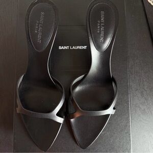 Saint Laurent Black Strappy Heels
